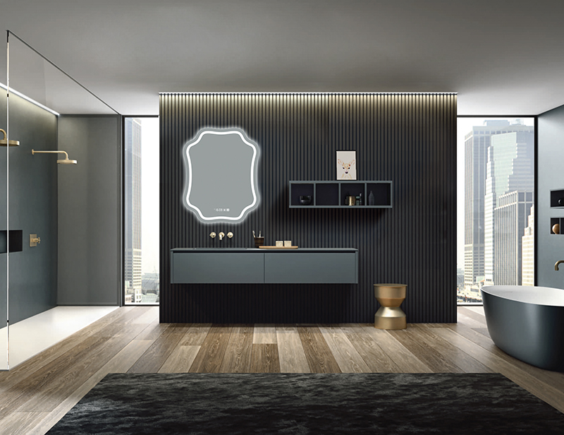 Mosmile Defogging Wall Home LED Lighted Frameless Bathroom Mirror