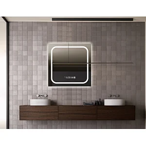 Mosmile Wall Hanging Square LED Backlit Light Anti-fog Bathroom Mirror