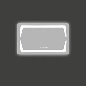 Mosmile Wall Hanging Hotel Anti-fog Bathroom Mirror with LED Backlit Light