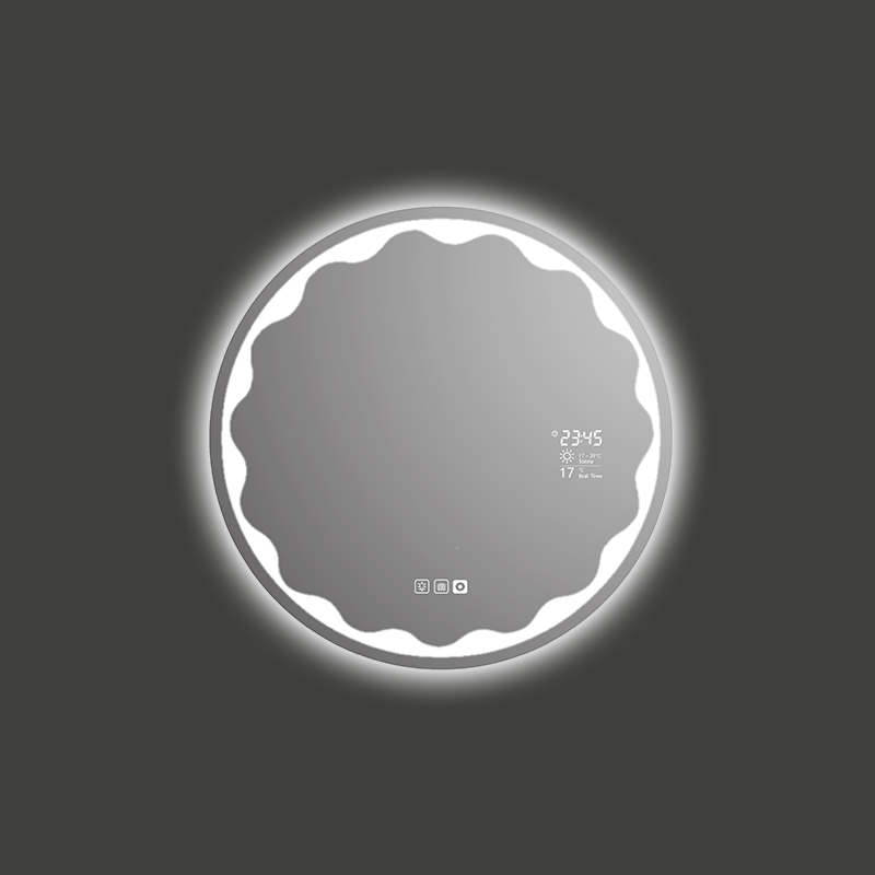 Mosmile 800mm Wall Hotel LED Round Weather Bathroom Mirror
