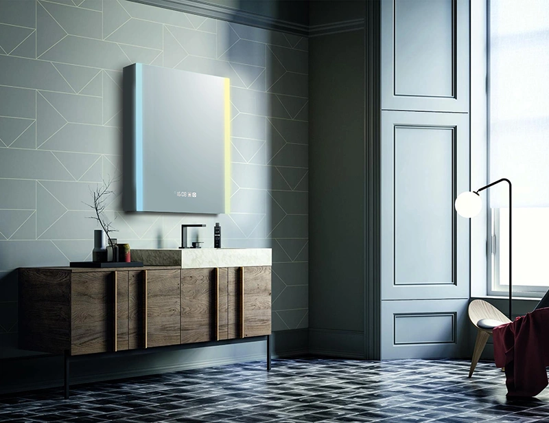 Mosmile Wall Lighting 1 Door LED Bathroom Mirror Cabinet