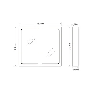 Mosmile Cheap Frameless LED Lighting Bathroom Mirror Cabinet