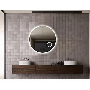 Mosmile Hotel Wall Magnifying LED Round Bathroom Mirror