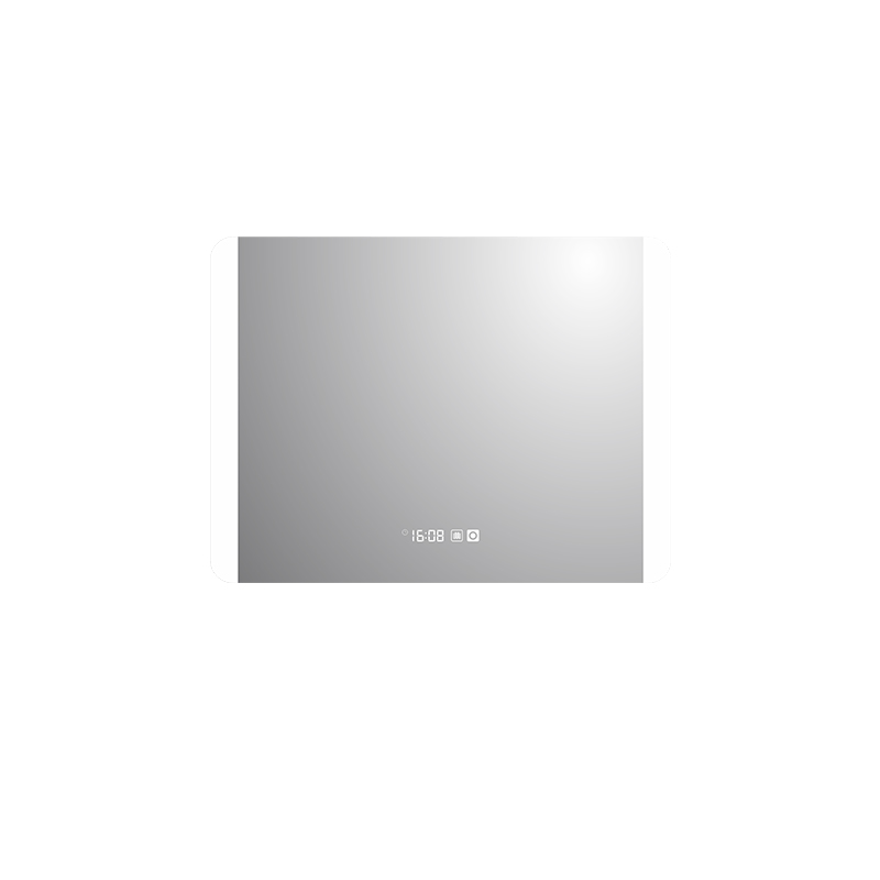 Mosmile Frameless Rectangle LED Light Time Display Bathroom Mirror