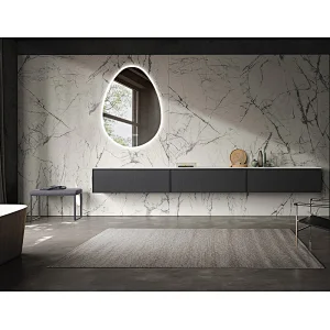 Mosmile Elegant Time Dispaly Anti-fog LED Bathroom Mirror