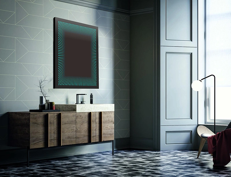 Mosmile Rectangle Wall Mounted 3D Bathroom Mirror