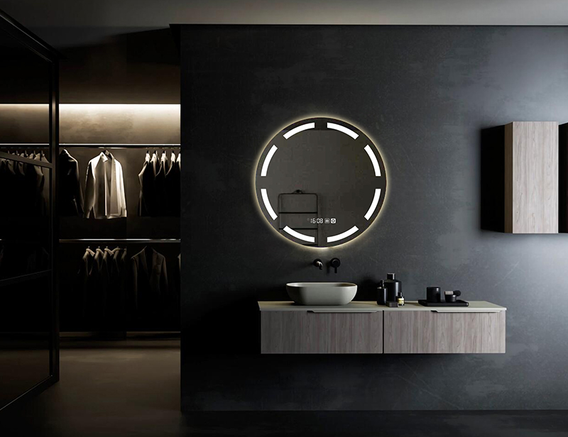 Mosmile Defogging Wall Round Home LED Lighted Bathroom Mirror
