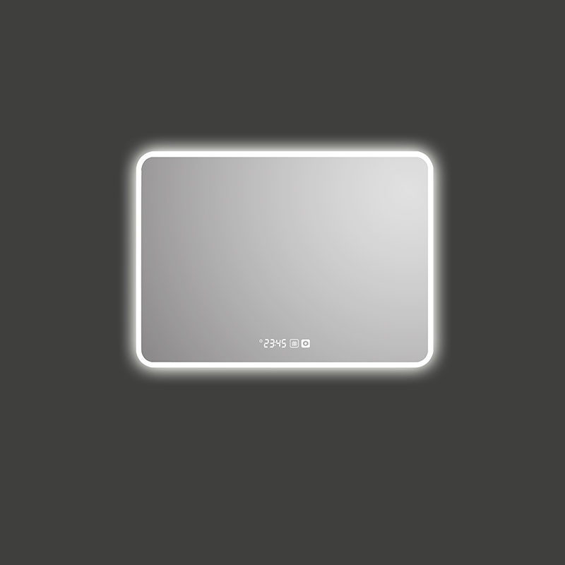 Mosmile Contemporary Wall Framed Anti-fog Bathroom Mirror with LED