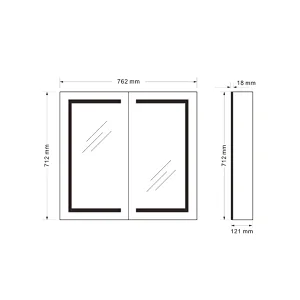 Mosmile Wall Defogger LED Lighting Bathroom Mirror Cabinet