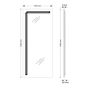 Mosmile Elegant Wall Anti-fog Full-length LED Bathroom Mirror