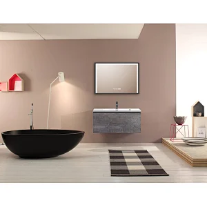 Mosmile Wall Plastic Framed Bathroom Mirror with LED