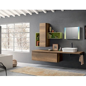 Mosmile Dimming Wall Hanging LED Bathroom Mirror Cabinet
