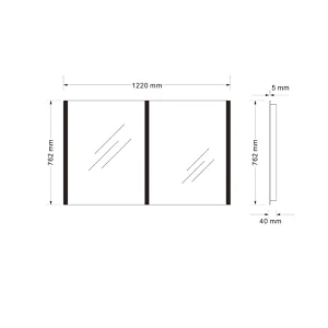 Mosmile Wall Mounted Rectangle Frameless LED Light Bathroom Mirror