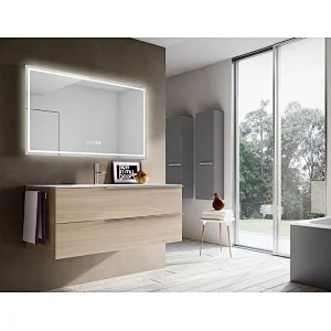 Mosmile Modern Rectangle LED Anti-fog Bathroom Illuminated Mirror