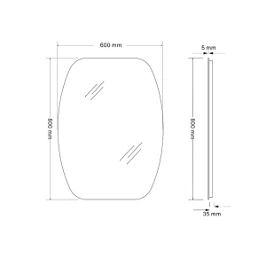 Mosmile Cheap Wall Anti-fog LED Light Bathroom Mirror
