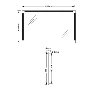 Mosmile Rectangle Anti-fog LED Backlit Light Wall Bathroom Mirror