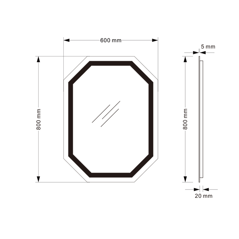 Mosmile Customized Wall LED Lights Anti-fog Bathroom Mirror