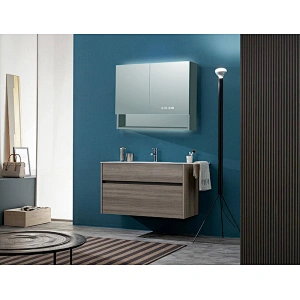 Mosmile LED Backlit Bathroom Mirror Cabinet with Shelves