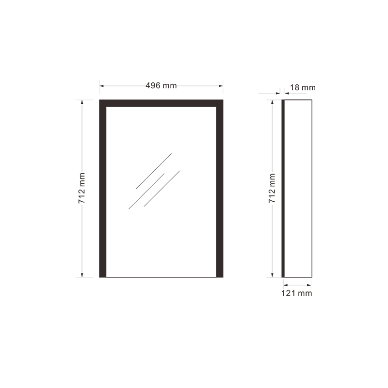 Mosmile Modern Illuminated LED Bathroom Mirror Cabinet