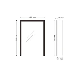 Mosmile Modern Illuminated LED Bathroom Mirror Cabinet