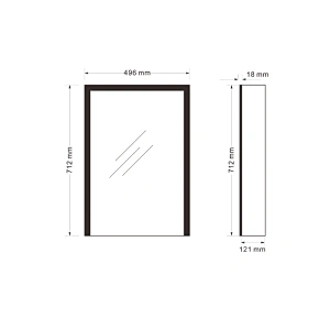 Mosmile Modern Illuminated LED Bathroom Mirror Cabinet