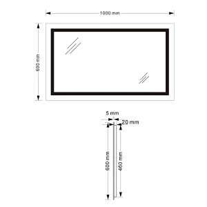 Mosmile Rectangle Wall LED Defogging Bathroom Mirror