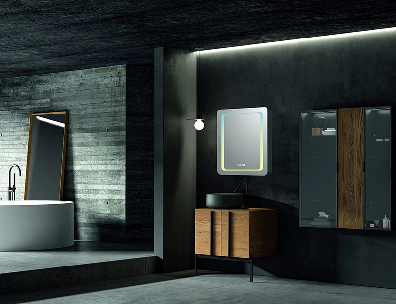 Mosmile Wall Frameless LED Bathroom Illuminated Mirror Cabinet