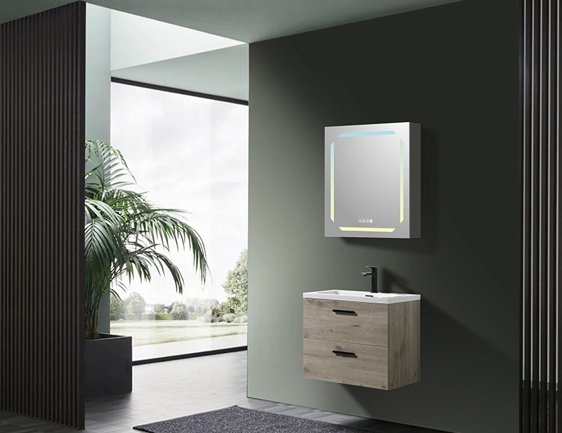 Mosmile Wall Frameless Bathroom Mirror Cabinet with LED