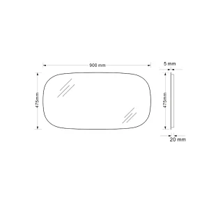 Mosmile Modern Anti-fog Bathroom LED Illuminated Mirror