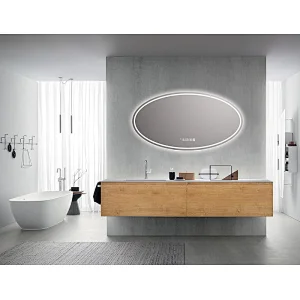 Mosmile Defogging LED Wall Oval Bathroom Mirror