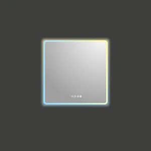Mosmile Square Anti-fog Dimming LED Light Wall Bathroom Mirror