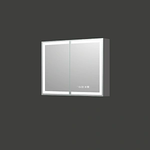 Mosmile Hotel 2 Doors Framed LED Bathroom Mirror Cabinet