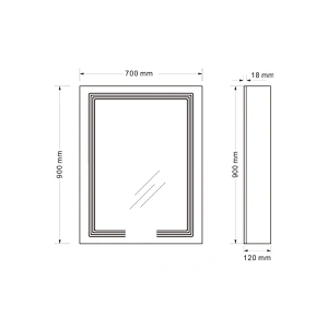 Mosmile Fog Resistant LED Mirror Cabinet for Bathroom