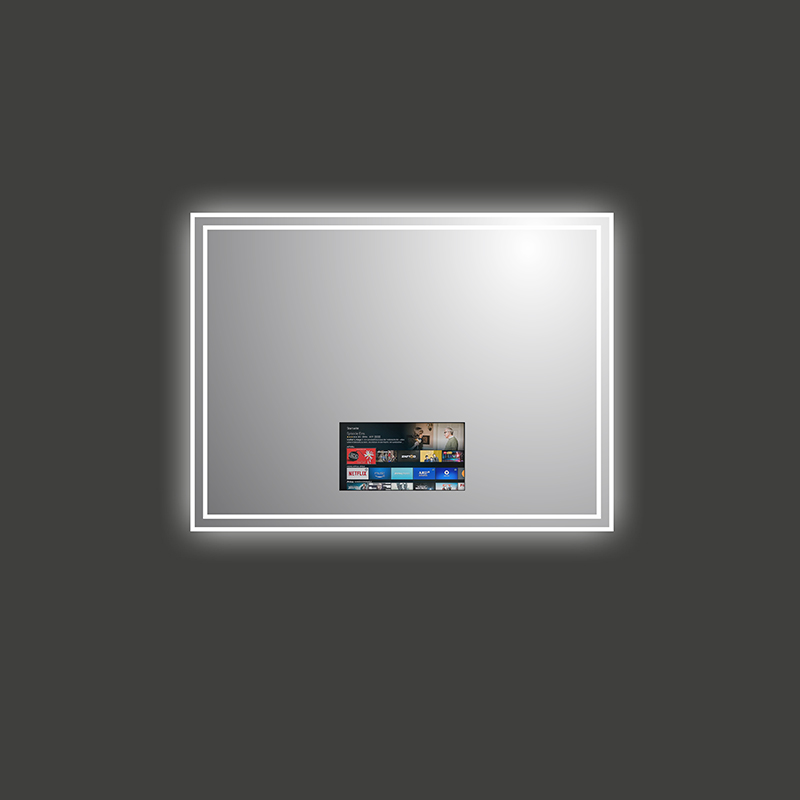 Mosmile Modern Rectangle LED Illuminated Anti-fog TV Bathroom Mirror
