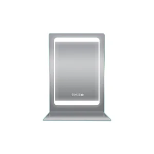 Mosmile Hotel Wall Time Display Anti-fog Bathroom Mirror with LED Light