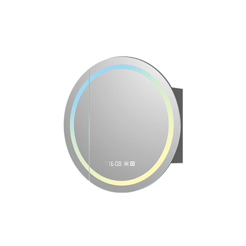 Mosmile Wall Dimming Round LED Bathroom Mirror Cabinet
