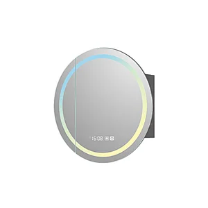 Mosmile Wall Dimming Round LED Bathroom Mirror Cabinet