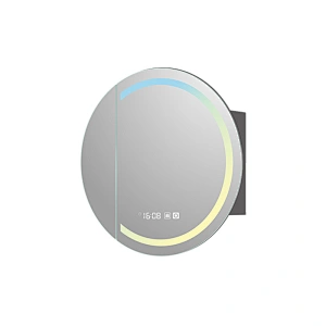 Mosmile Modern Dimming Round LED Bathroom Mirror Cabinet