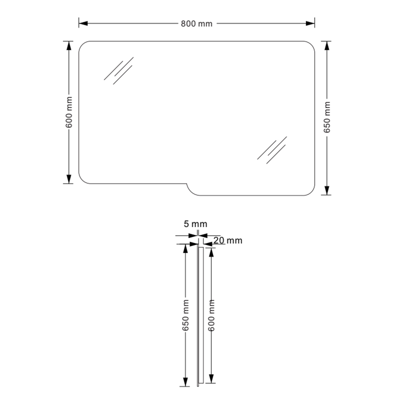 Mosmile Anti-fog Wall  Hanging LED Bathroom Mirror