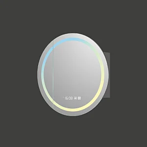 Mosmile Wall Dimming Round LED Bathroom Mirror Cabinet