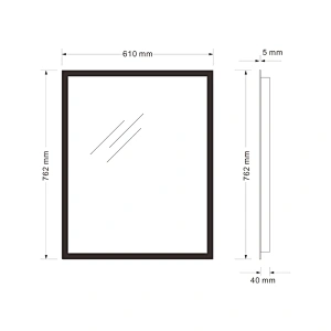 Mosmile Hotel LED Light Touch Switch Wall Bathroom Mirrors