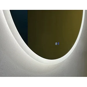Mosmile Hotel Anti-fog LED Light Frameless Round Bathroom Mirrors