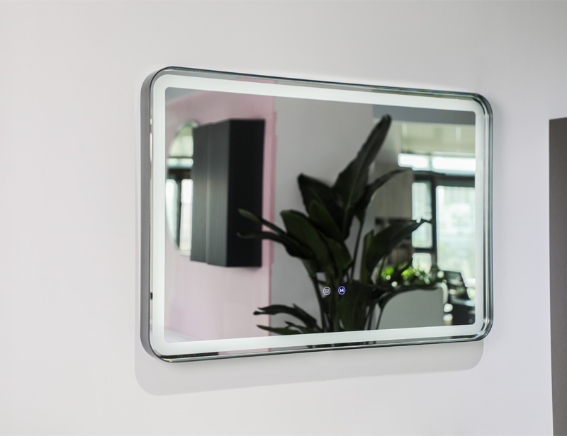 Mosmile Rounded-Corner Rectangle LED Bathroom Mirror