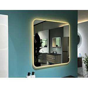 Mosmile Rectangle Rounded-Corner Wall LED Bathroom Mirror