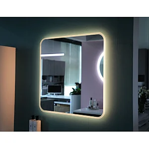 Mosmile Rectangle Rounded-Corner Wall LED Bathroom Mirror