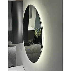 Mosmile Modern Wall Round LED Backlit Light Anti-fog Bathroom Mirrors