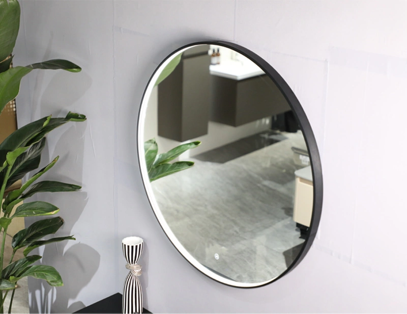 Mosmile Anti-fog Round Illuminated Bathroom Mirror with Light in Framed