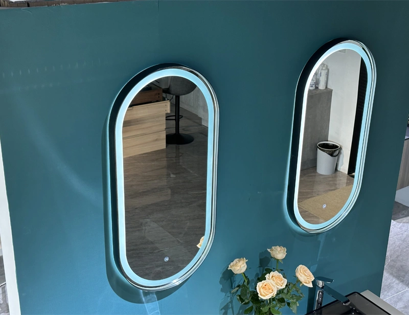 Mosmile Illuminated Runway Shape Bathroom Mirror with Light