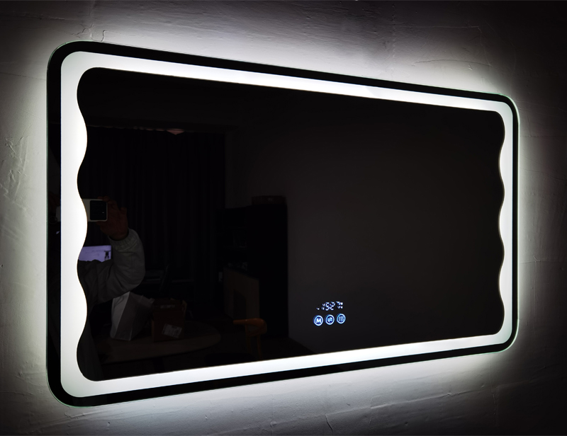 Mosmile Rounded-Corner LED Light Wall Bathroom Mirrors