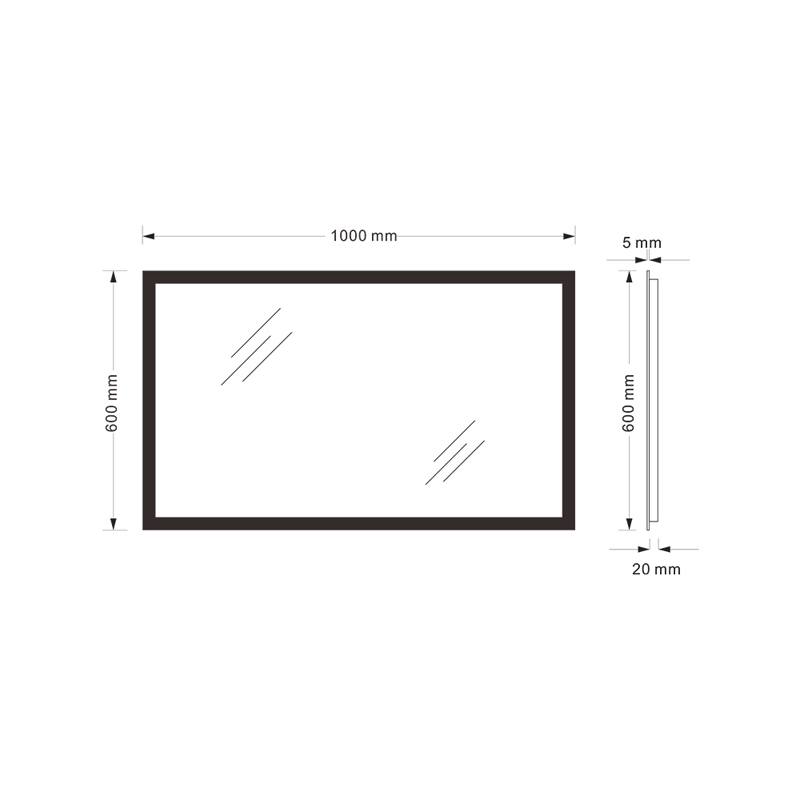 Mosmile Hotel LED Touch Switch Wall Bathroom Mirror